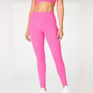 Fabletics SculptKnit High Waisted Leggings in Fluorescent Pink